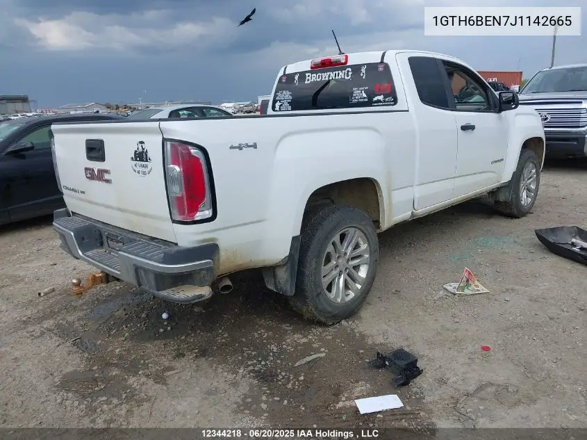 2018 GMC Canyon VIN: 1GTH6BEN7J1142665 Lot: 12344218