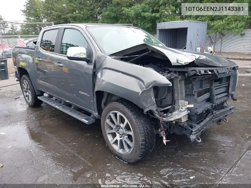 2018 GMC Canyon Denali VIN: 1GTG6EEN2J1143381 Lot: 42594420