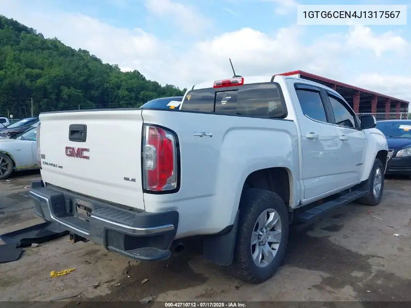 2018 GMC Canyon Sle VIN: 1GTG6CEN4J1317567 Lot: 42710712