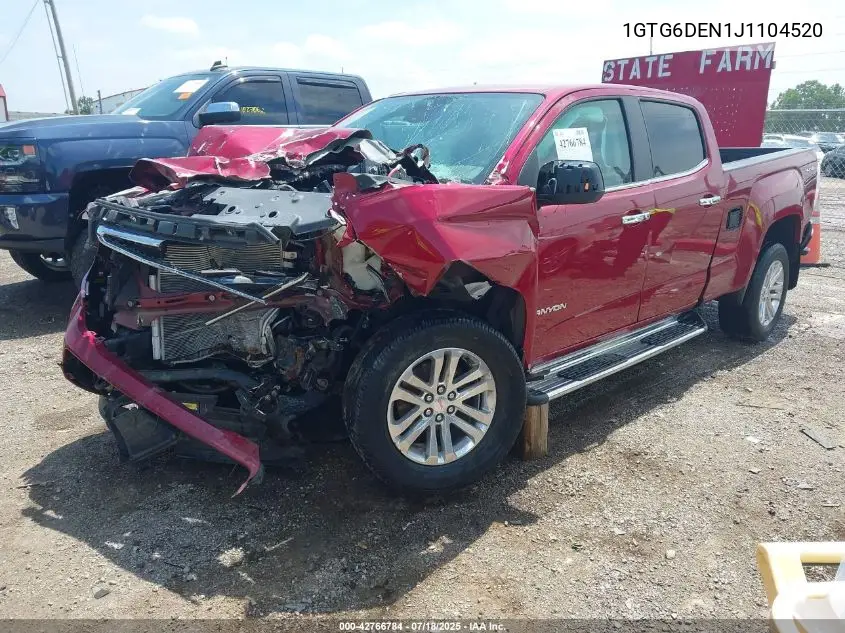 2018 GMC Canyon Slt VIN: 1GTG6DEN1J1104520 Lot: 42766784