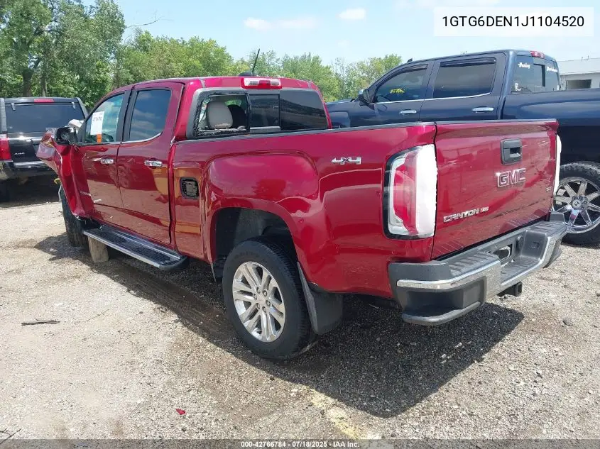 2018 GMC Canyon Slt VIN: 1GTG6DEN1J1104520 Lot: 42766784