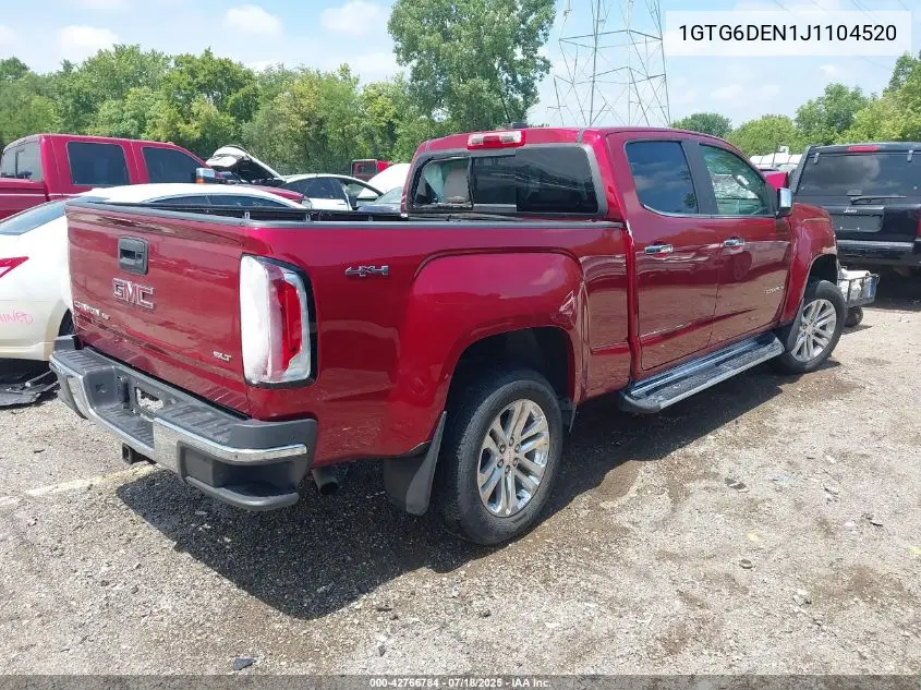 2018 GMC Canyon Slt VIN: 1GTG6DEN1J1104520 Lot: 42766784