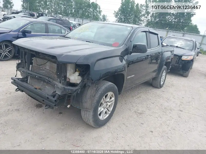 2019 GMC Canyon Sle VIN: 1GTG6CEN9K1236467 Lot: 12356480
