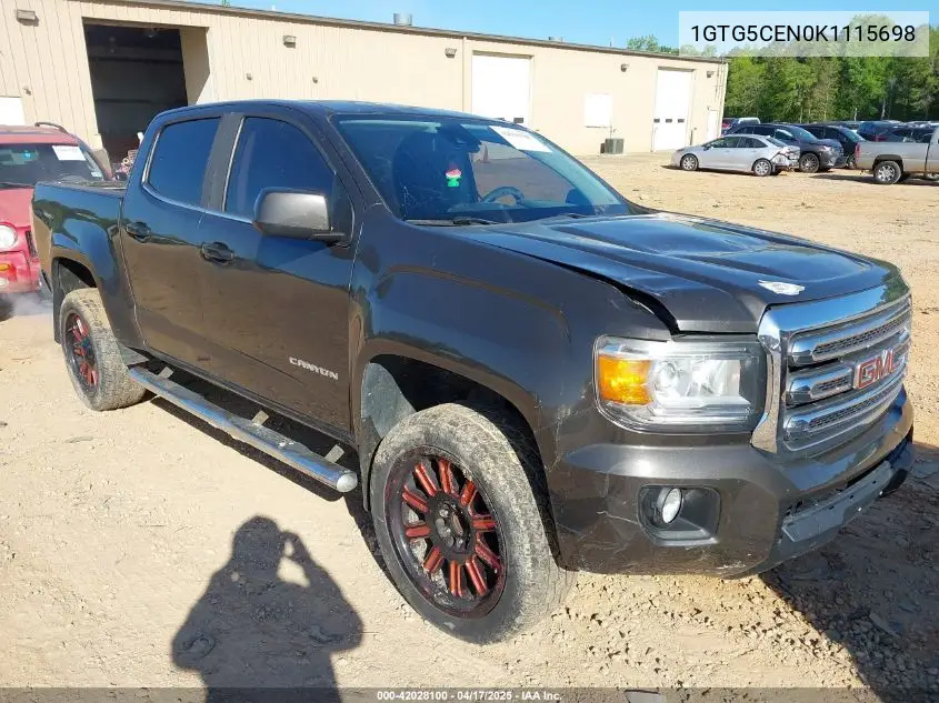 2019 GMC Canyon Sle VIN: 1GTG5CEN0K1115698 Lot: 42028100