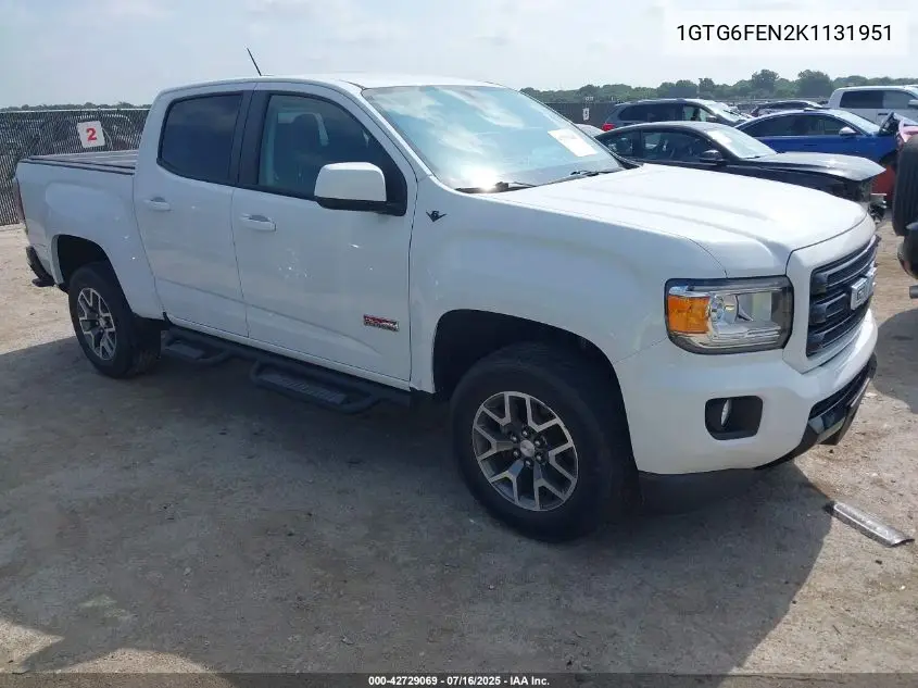 2019 GMC Canyon All Terrain W/Cloth VIN: 1GTG6FEN2K1131951 Lot: 42729069