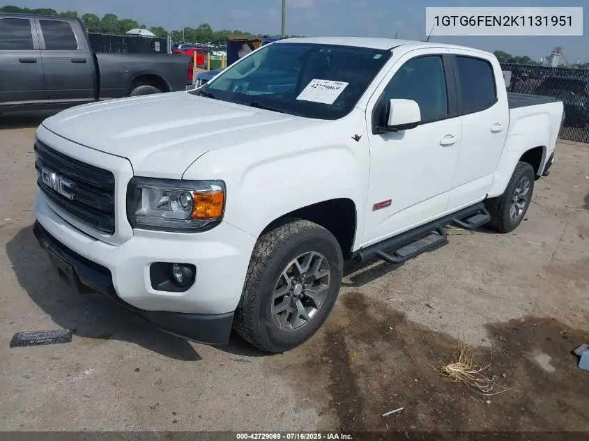 2019 GMC Canyon All Terrain W/Cloth VIN: 1GTG6FEN2K1131951 Lot: 42729069