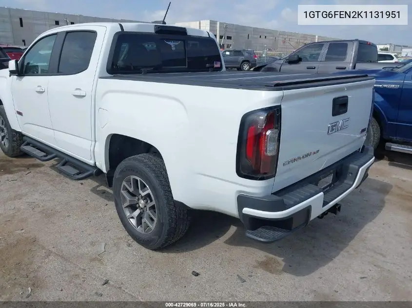 2019 GMC Canyon All Terrain W/Cloth VIN: 1GTG6FEN2K1131951 Lot: 42729069