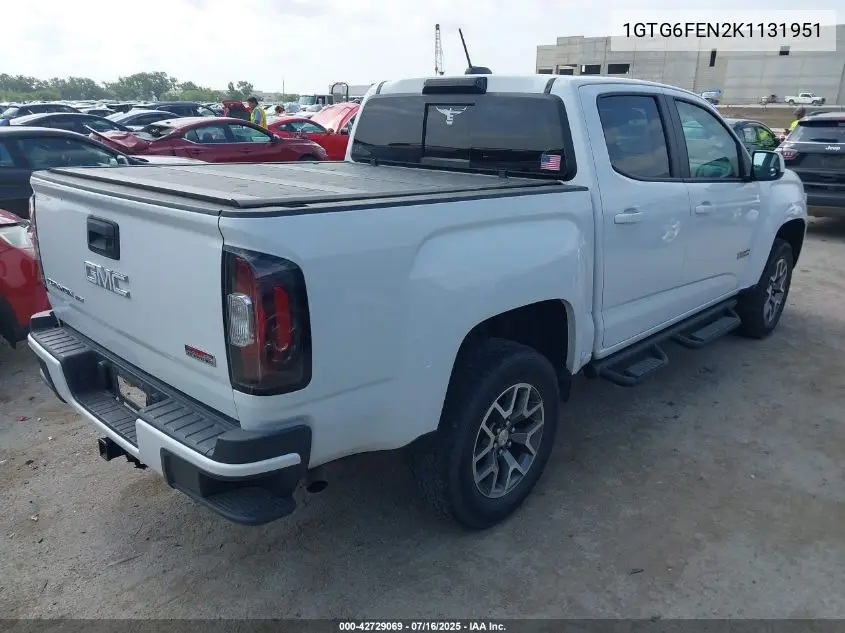 2019 GMC Canyon All Terrain W/Cloth VIN: 1GTG6FEN2K1131951 Lot: 42729069