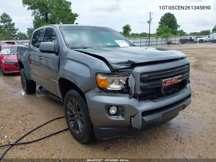 2019 GMC Canyon Sle VIN: 1GTG5CEN2K1345890 Lot: 42771877