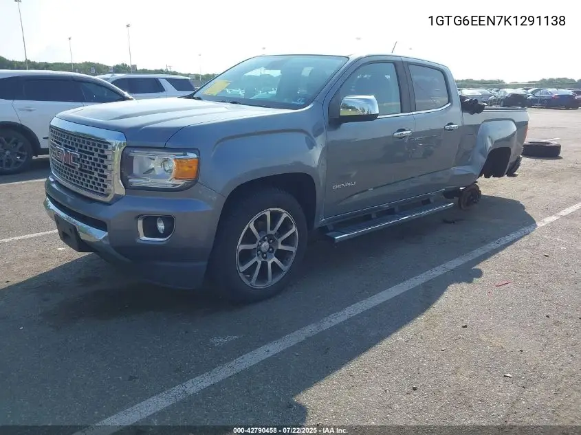 2019 GMC Canyon Denali VIN: 1GTG6EEN7K1291138 Lot: 42790458