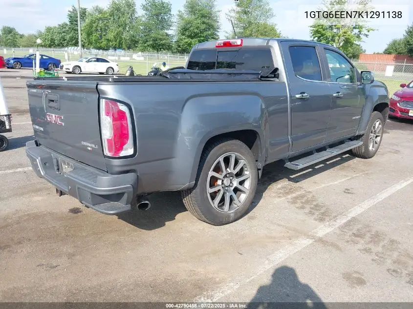 2019 GMC Canyon Denali VIN: 1GTG6EEN7K1291138 Lot: 42790458