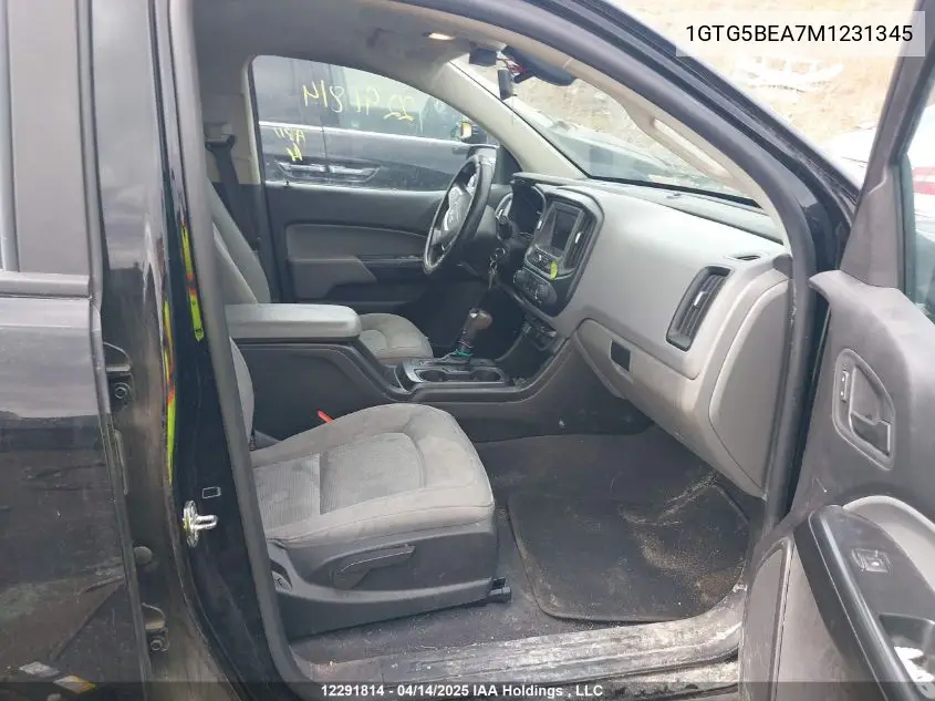 2021 GMC Canyon Elevation VIN: 1GTG5BEA7M1231345 Lot: 12291814