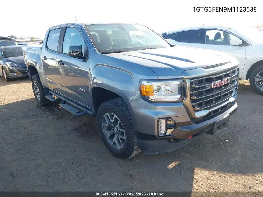 2021 GMC Canyon 4Wd Short Box At4 - Cloth VIN: 1GTG6FEN9M1123638 Lot: 41852163