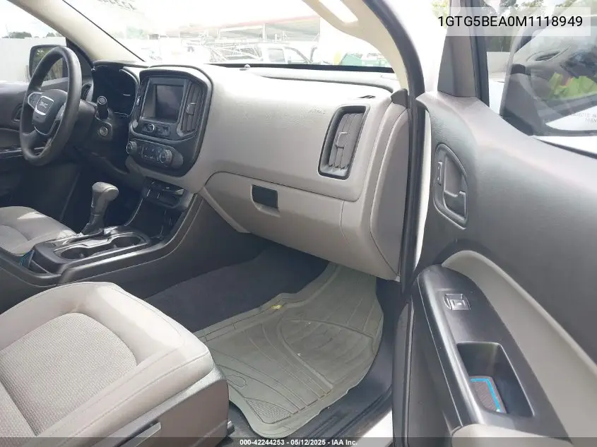 2021 GMC Canyon 2Wd Short Box Elevation Standard VIN: 1GTG5BEA0M1118949 Lot: 42244253
