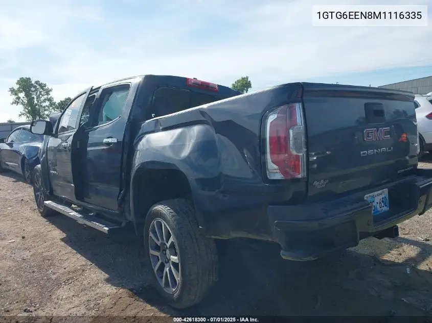 2021 GMC Canyon 4Wd Short Box Denali VIN: 1GTG6EEN8M1116335 Lot: 42618300