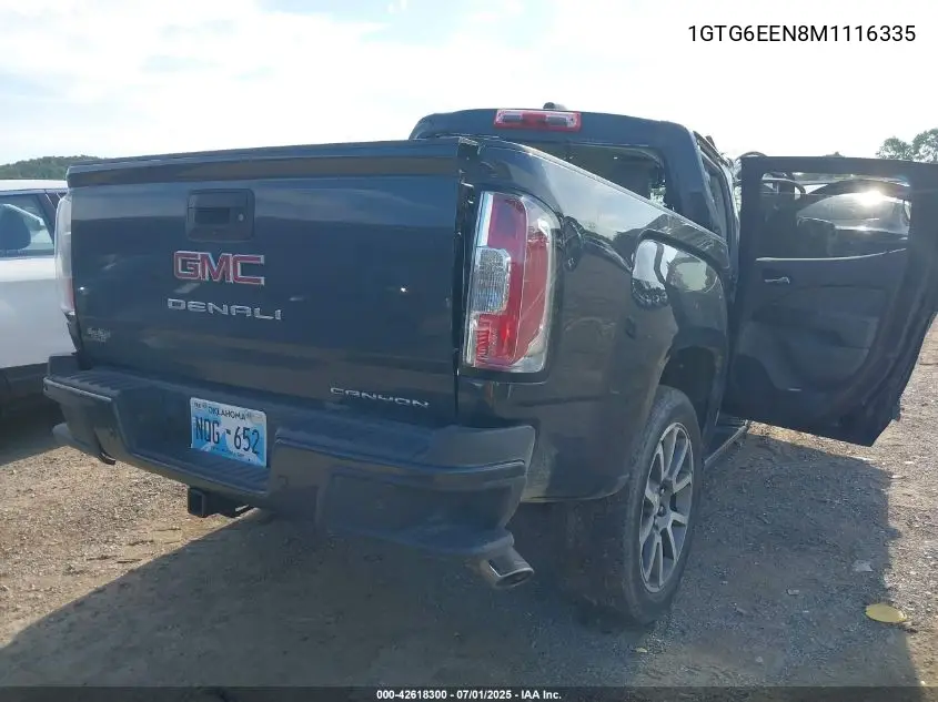 2021 GMC Canyon 4Wd Short Box Denali VIN: 1GTG6EEN8M1116335 Lot: 42618300