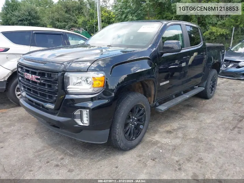 2021 GMC Canyon 4Wd Short Box Elevation VIN: 1GTG6CEN8M1218853 Lot: 42759711