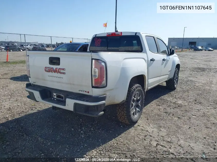 2022 GMC Canyon At4 VIN: 1GTG6FEN1N1107645 Lot: 12324836