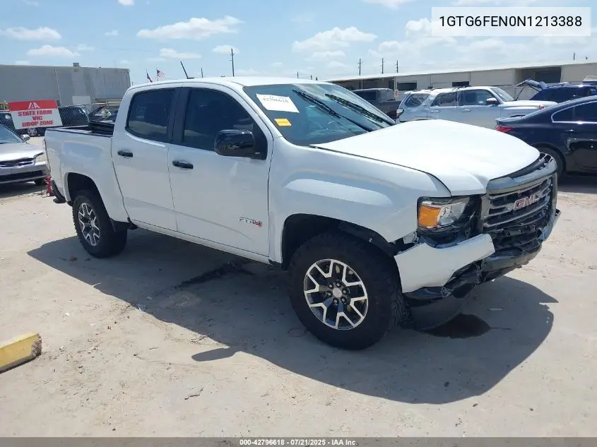 2022 GMC Canyon 4Wd Short Box At4 - Leather VIN: 1GTG6FEN0N1213388 Lot: 42796618