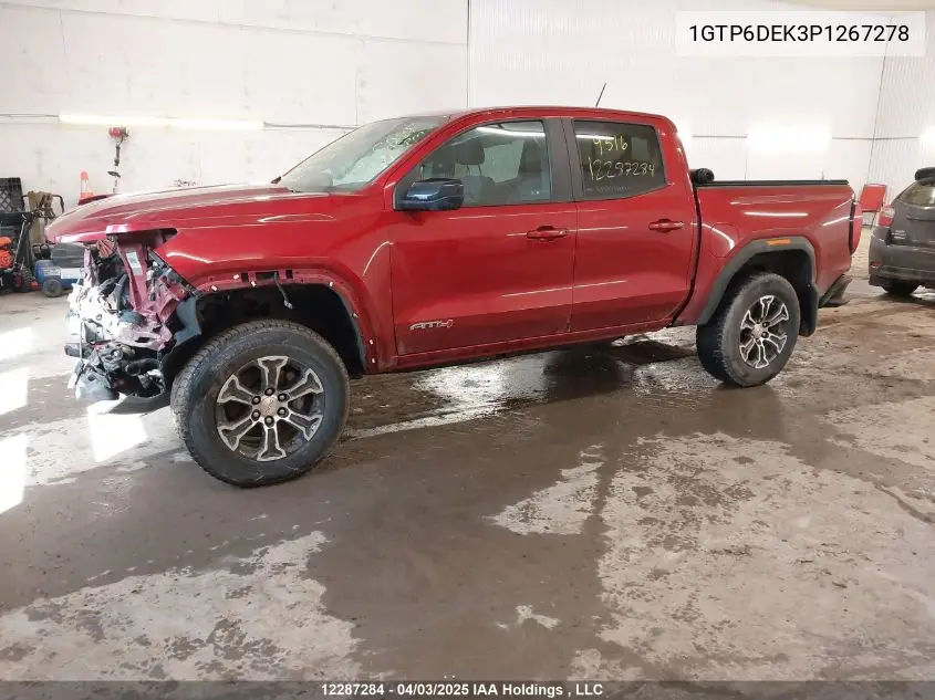 2023 GMC Canyon At4 VIN: 1GTP6DEK3P1267278 Lot: 12287284