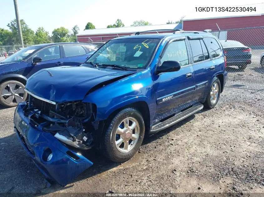 2002 GMC Envoy Sle VIN: 1GKDT13S422530494 Lot: 42578974