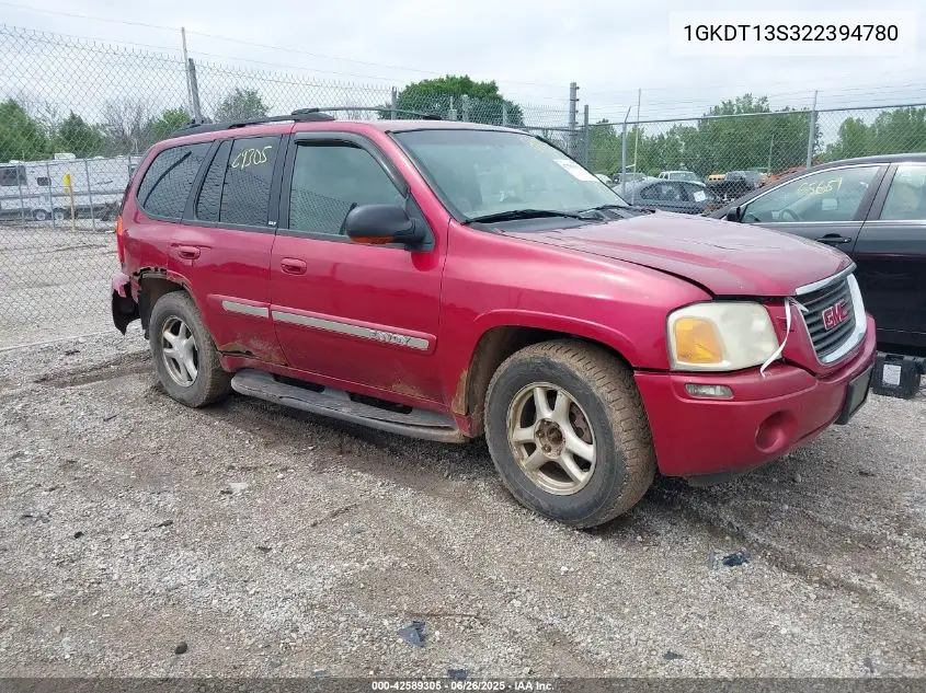 2002 GMC Envoy Slt VIN: 1GKDT13S322394780 Lot: 42589305