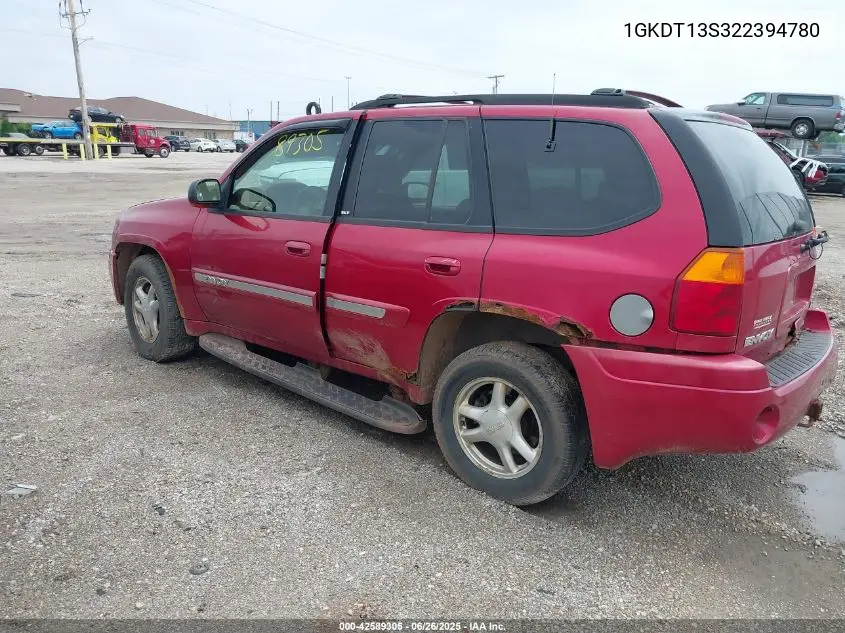 2002 GMC Envoy Slt VIN: 1GKDT13S322394780 Lot: 42589305