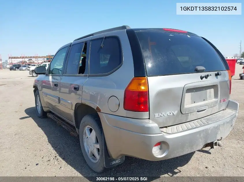 2003 GMC Envoy VIN: 1GKDT13S832102574 Lot: 30062198