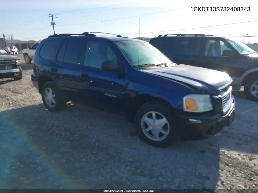 2003 GMC Envoy Sle VIN: 1GKDT13S732408343 Lot: 42205989