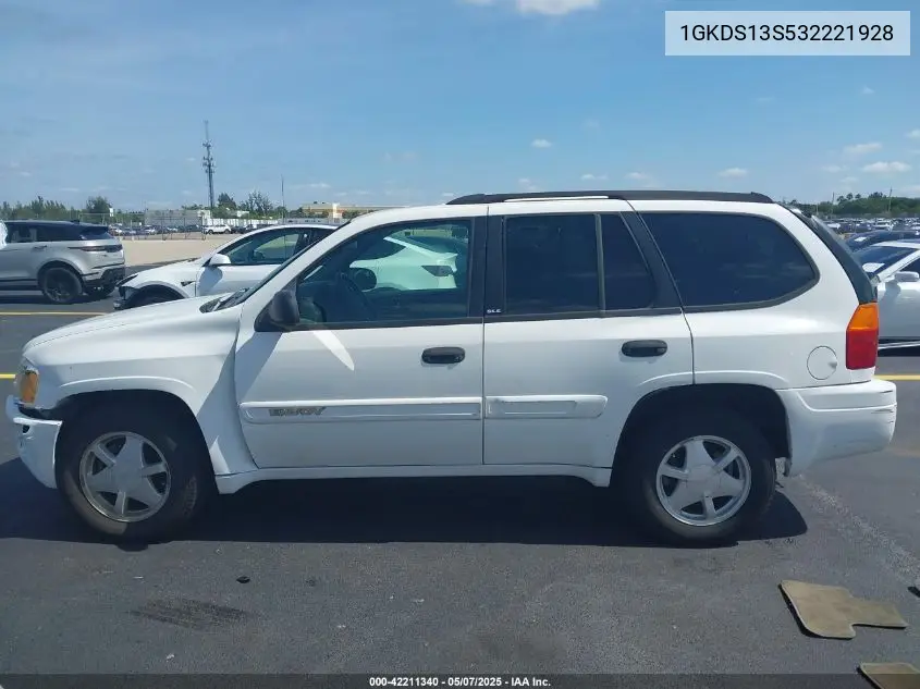 2003 GMC Envoy Sle VIN: 1GKDS13S532221928 Lot: 42211340