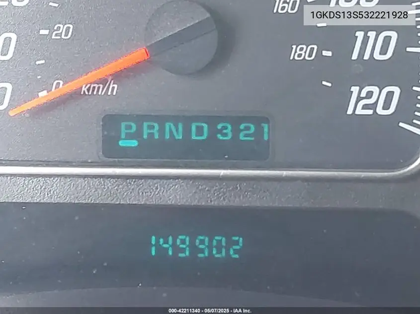 2003 GMC Envoy Sle VIN: 1GKDS13S532221928 Lot: 42211340
