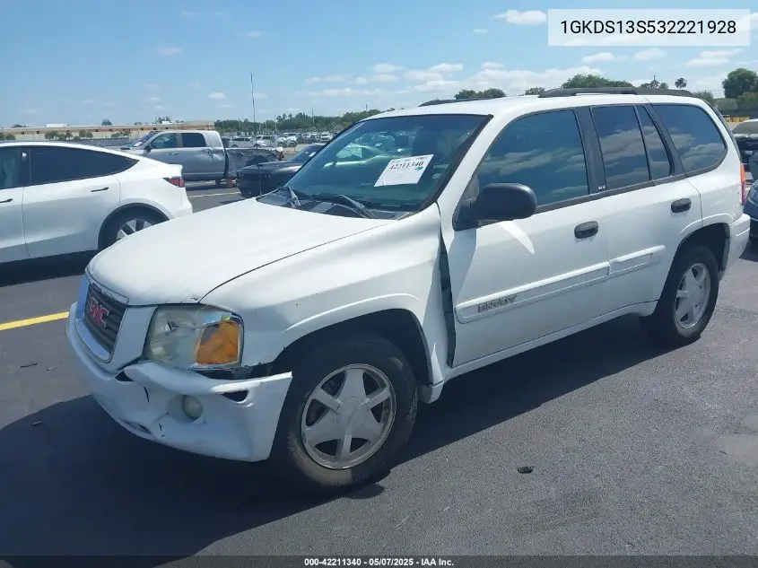 2003 GMC Envoy Sle VIN: 1GKDS13S532221928 Lot: 42211340