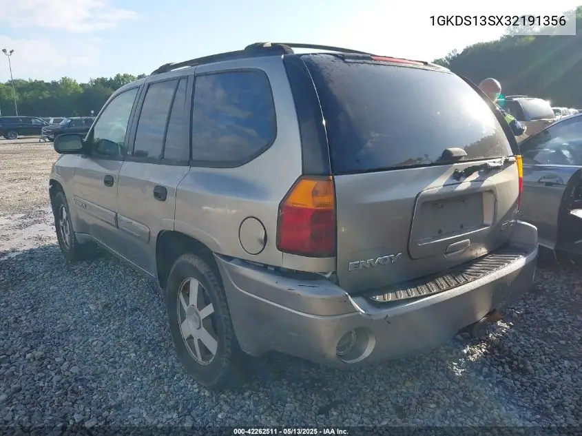 2003 GMC Envoy Sle VIN: 1GKDS13SX32191356 Lot: 42262511