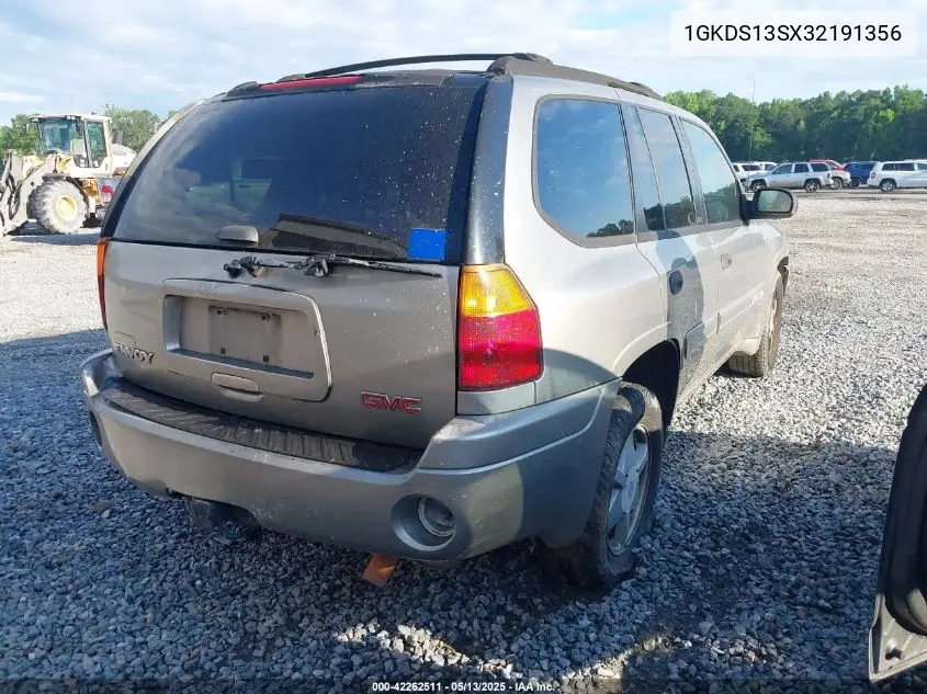 2003 GMC Envoy Sle VIN: 1GKDS13SX32191356 Lot: 42262511
