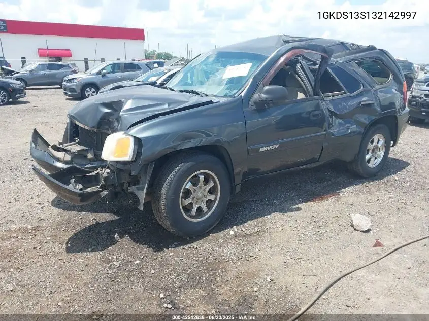 2003 GMC Envoy Sle VIN: 1GKDS13S132142997 Lot: 42542639