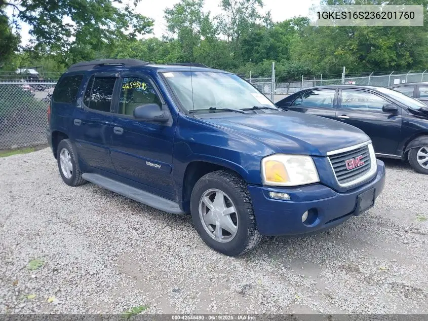 2003 GMC Envoy Xl Sle VIN: 1GKES16S236201760 Lot: 42545490
