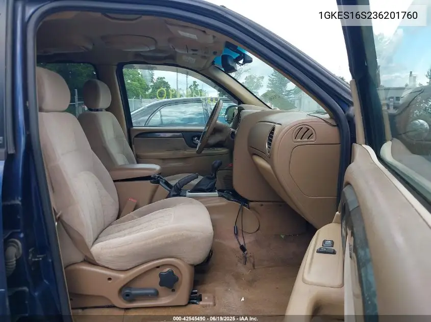 2003 GMC Envoy Xl Sle VIN: 1GKES16S236201760 Lot: 42545490