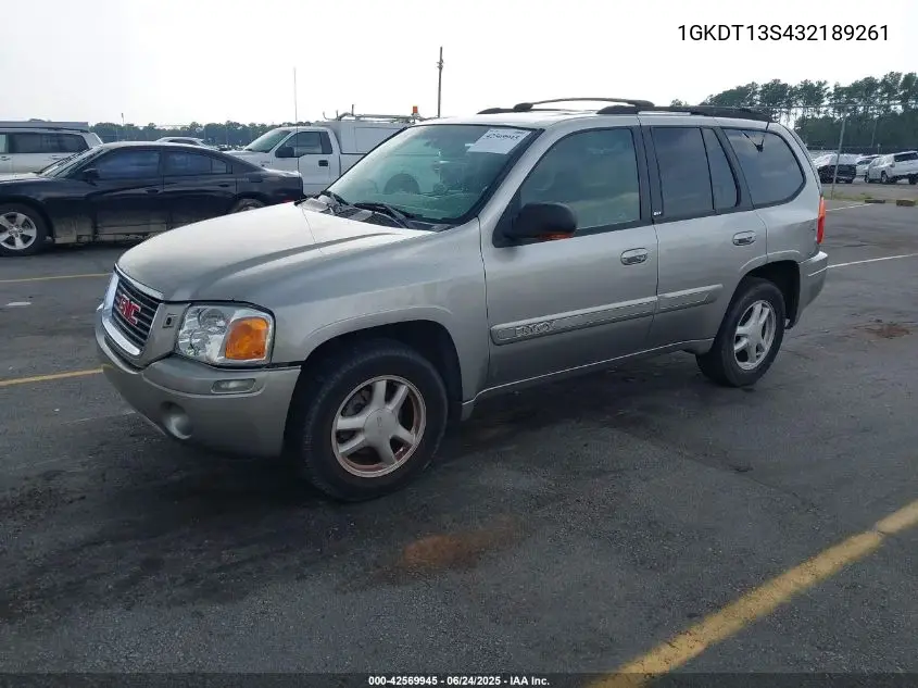 2003 GMC Envoy Slt VIN: 1GKDT13S432189261 Lot: 42569945