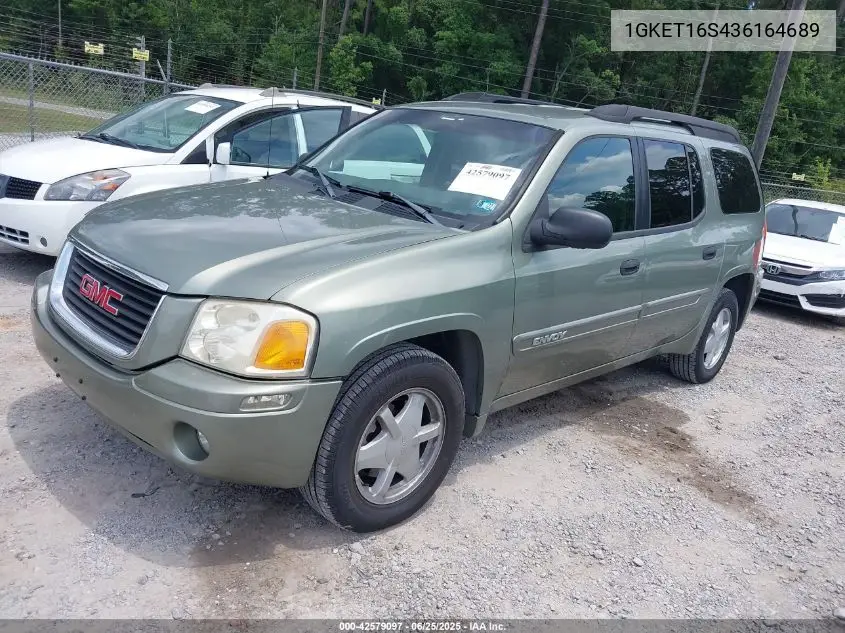 2003 GMC Envoy Xl Sle VIN: 1GKET16S436164689 Lot: 42579097
