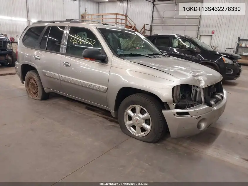 2003 GMC Envoy Slt VIN: 1GKDT13S432278330 Lot: 42764527