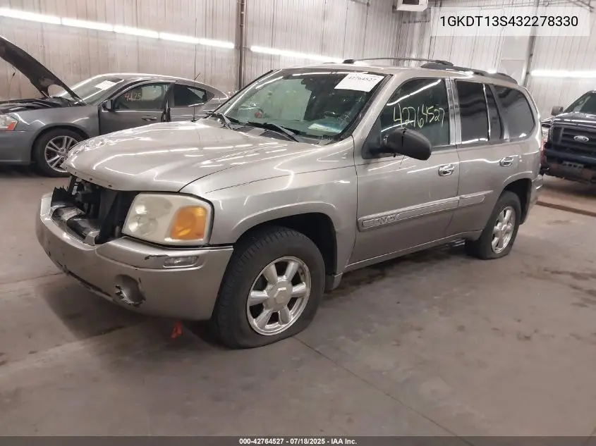 2003 GMC Envoy Slt VIN: 1GKDT13S432278330 Lot: 42764527