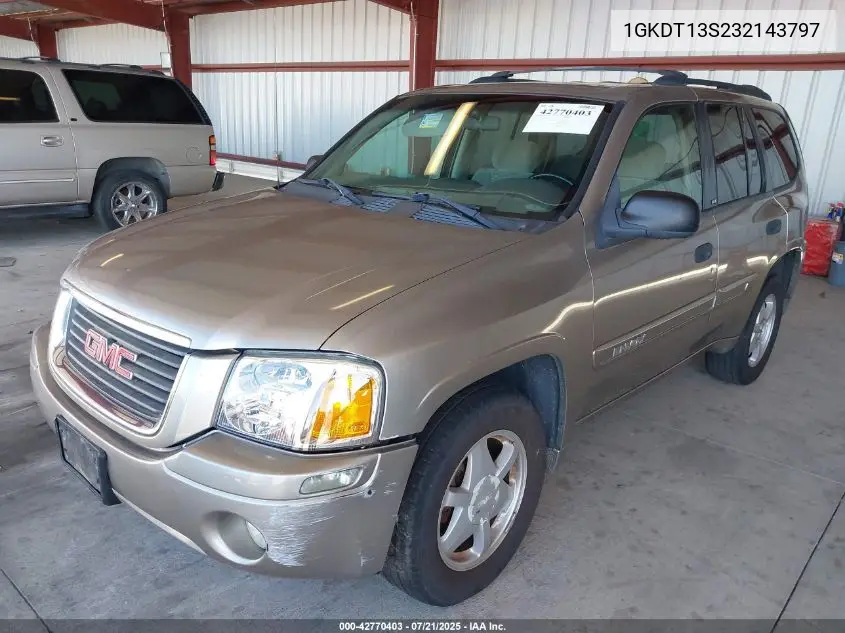 2003 GMC Envoy Sle VIN: 1GKDT13S232143797 Lot: 42770403