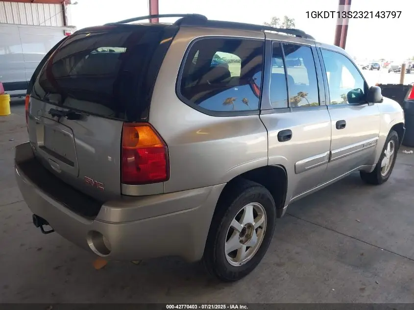 2003 GMC Envoy Sle VIN: 1GKDT13S232143797 Lot: 42770403