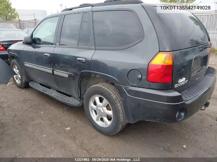 2004 GMC Envoy Sle/Slt VIN: 1GKDT13S542149028 Lot: 12321982X