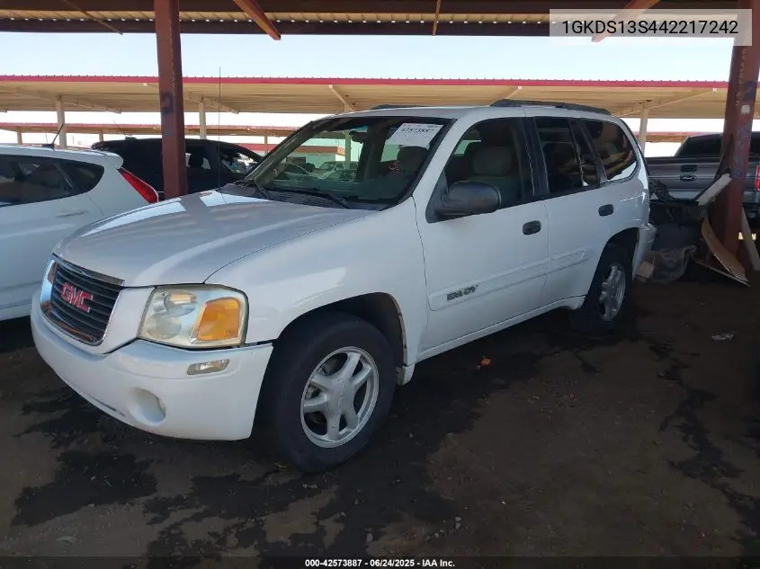 2004 GMC Envoy Sle VIN: 1GKDS13S442217242 Lot: 42573887