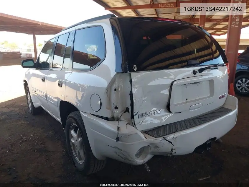 2004 GMC Envoy Sle VIN: 1GKDS13S442217242 Lot: 42573887
