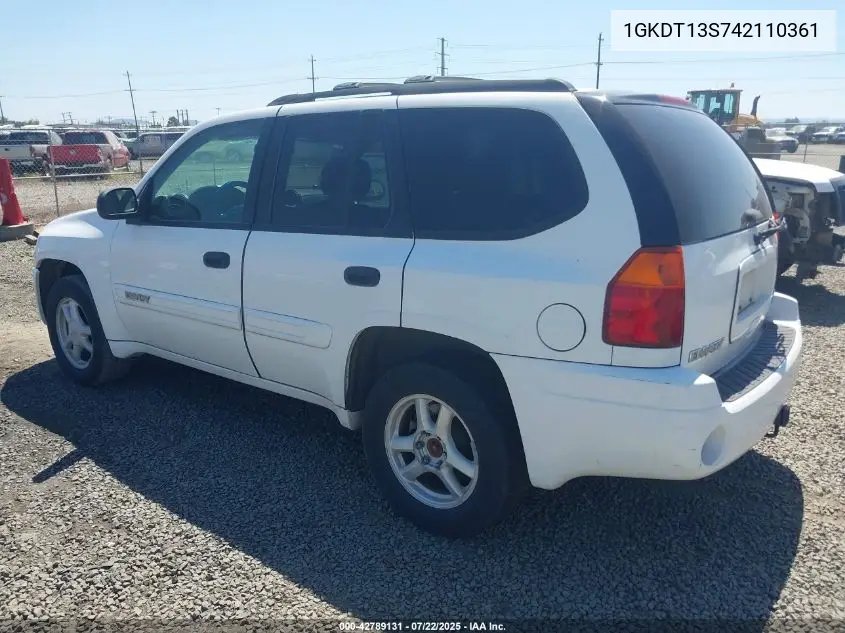 2004 GMC Envoy Sle VIN: 1GKDT13S742110361 Lot: 42789131