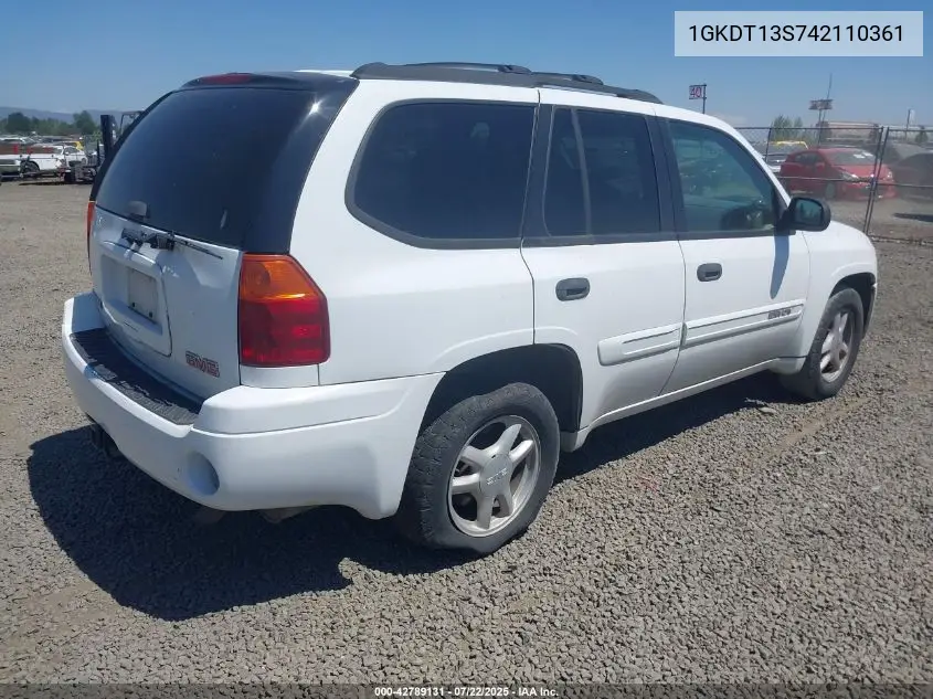 2004 GMC Envoy Sle VIN: 1GKDT13S742110361 Lot: 42789131