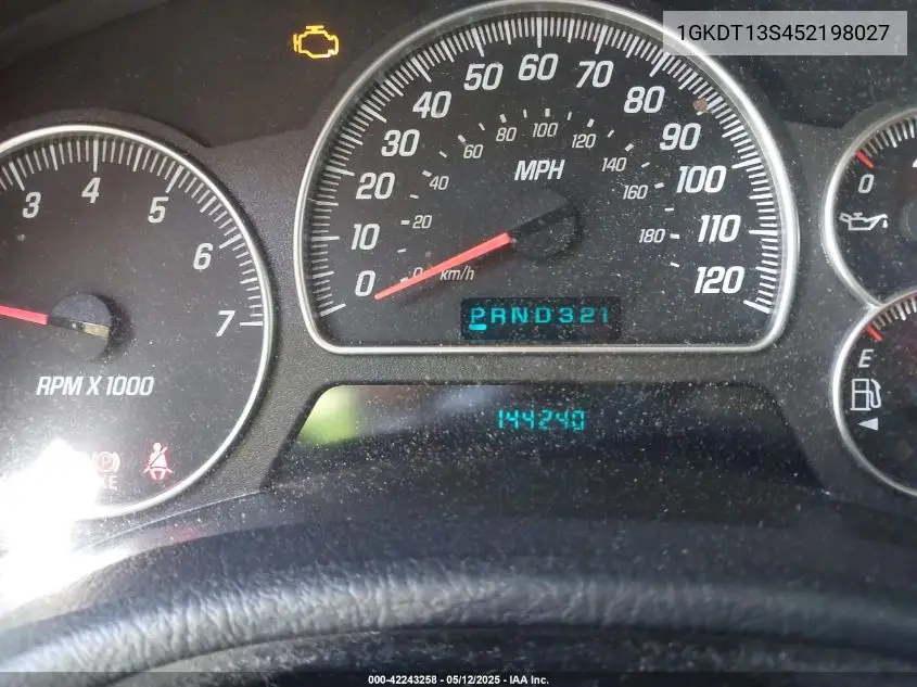 2005 GMC Envoy Sle VIN: 1GKDT13S452198027 Lot: 42243258