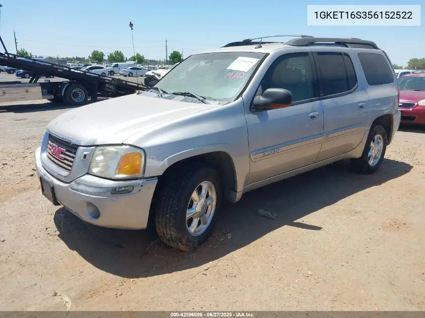 2005 GMC Envoy Xl Slt VIN: 1GKET16S356152522 Lot: 42596096